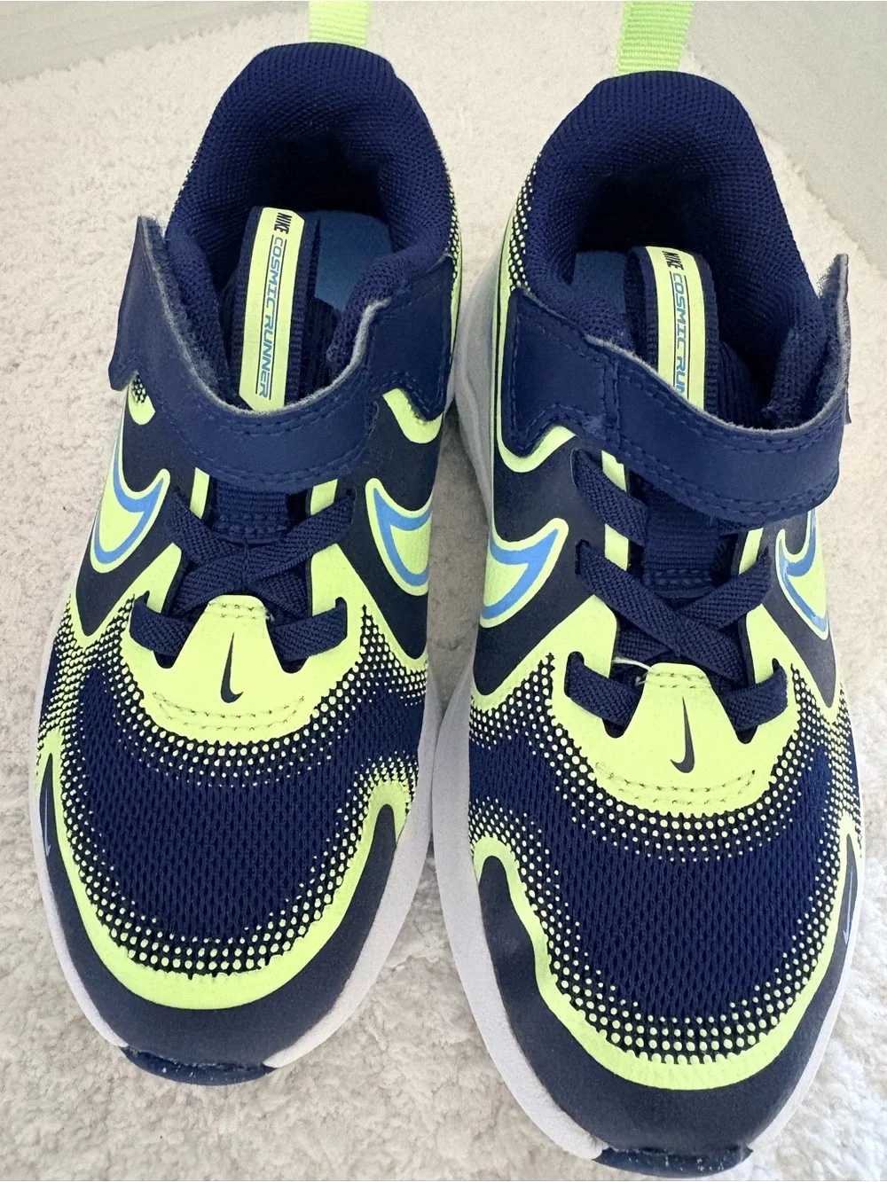 Nike Cosmic Toddler Running Athletic Shoes Black and Navy Size 10.5C